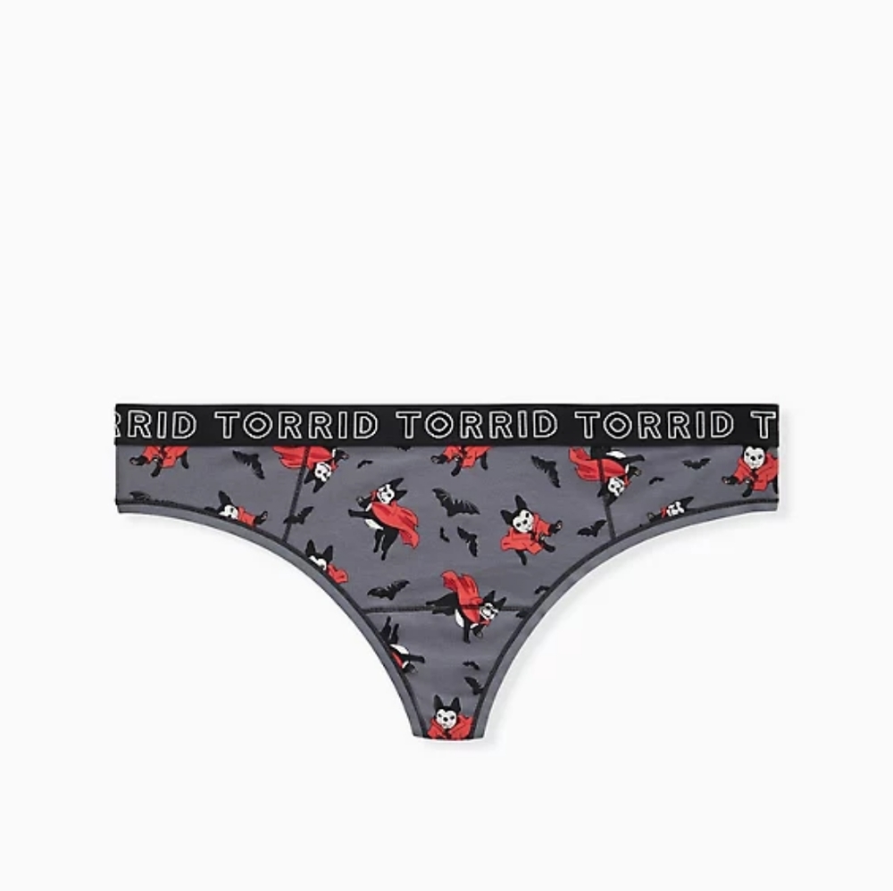 Nwt torrid Gray vampire dog thong panty. Size 1x (14-16)